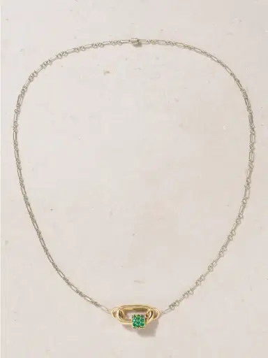 Marla Aaron 14-karat Gold Emerald Necklace | Thumbnail 4 Marla Aaron 14-karat Gold Emerald Necklace | Thumbnail 4