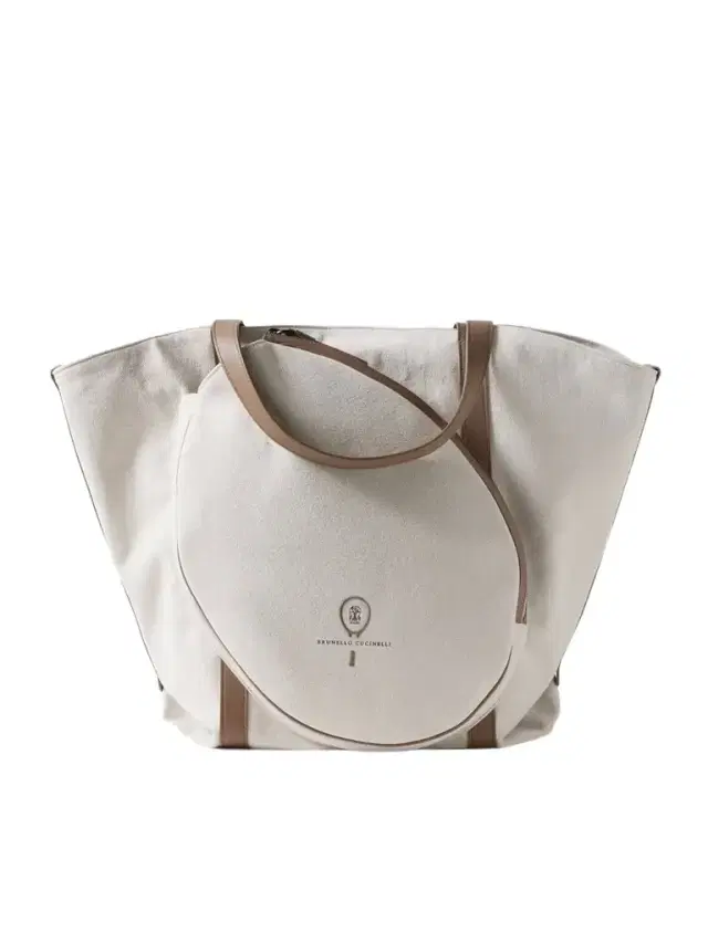 Embroidered Leather-trimmed Cotton And Linen-blend Canvas Tote