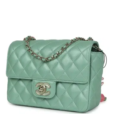 Chanel Chanel Candy Heart Mini Flap Bag Turquoise Lambskin Enamel and Light Gold Hardware | Thumbnail 5 Chanel Chanel Candy Heart Mini Flap Bag Turquoise Lambskin Enamel and Light Gold Hardware | Thumbnail 5