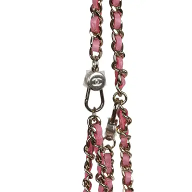 Chanel Chanel Mini Phone Holder Backpack with Chain Pink Multicolor Tweed Light Gold Hardware | Thumbnail 10 Chanel Chanel Mini Phone Holder Backpack with Chain Pink Multicolor Tweed Light Gold Hardware | Thumbnail 10