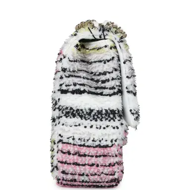 Chanel Chanel Small Classic Flap White Multicolor Sequin Light Gold Hardware | Thumbnail 4 Chanel Chanel Small Classic Flap White Multicolor Sequin Light Gold Hardware | Thumbnail 4