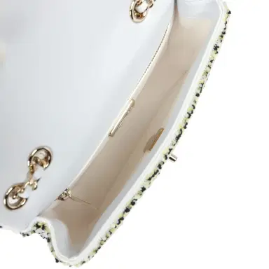 Chanel Chanel Small Classic Flap White Multicolor Sequin Light Gold Hardware | Thumbnail 8 Chanel Chanel Small Classic Flap White Multicolor Sequin Light Gold Hardware | Thumbnail 8