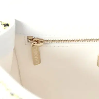 Chanel Chanel Small Classic Flap White Multicolor Sequin Light Gold Hardware | Thumbnail 10 Chanel Chanel Small Classic Flap White Multicolor Sequin Light Gold Hardware | Thumbnail 10