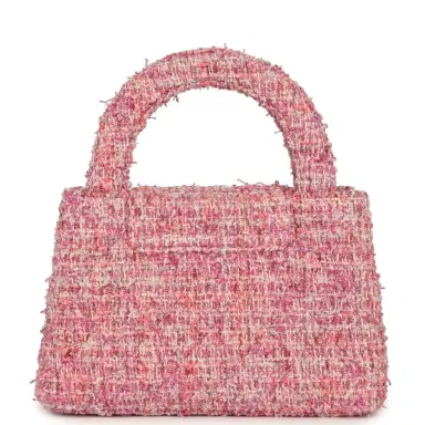 Chanel Chanel Small Kelly Shopper Pink Tweed Brushed Gold Hardware | Thumbnail 4 Chanel Chanel Small Kelly Shopper Pink Tweed Brushed Gold Hardware | Thumbnail 4