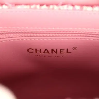 Chanel Chanel Small Kelly Shopper Pink Tweed Brushed Gold Hardware | Thumbnail 9 Chanel Chanel Small Kelly Shopper Pink Tweed Brushed Gold Hardware | Thumbnail 9