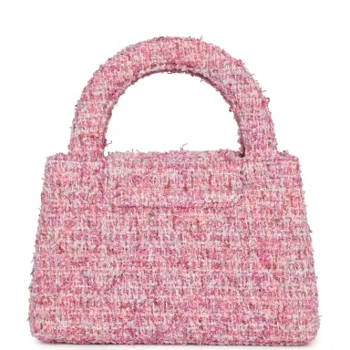Chanel Chanel Small Kelly Shopper Pink Tweed Brushed Gold Hardware | Thumbnail 5 Chanel Chanel Small Kelly Shopper Pink Tweed Brushed Gold Hardware | Thumbnail 5