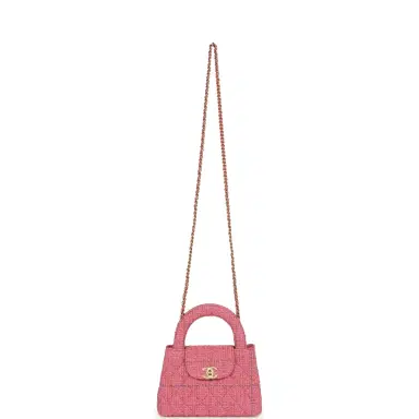 Chanel Chanel Small Kelly Shopper Pink Tweed Brushed Gold Hardware | Thumbnail 7 Chanel Chanel Small Kelly Shopper Pink Tweed Brushed Gold Hardware | Thumbnail 7