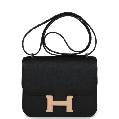 HERMÈS Hermes Constance 18 Black Epsom Rose Gold Hardware | Thumbnail 1 HERMÈS Hermes Constance 18 Black Epsom Rose Gold Hardware | Thumbnail 1