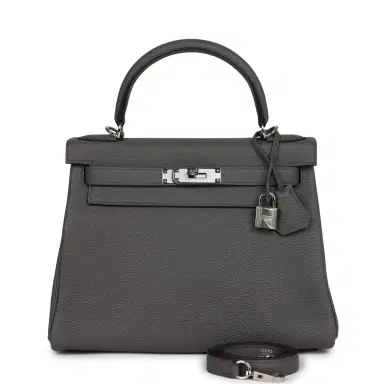 HERMÈS Hermes Kelly Retourne 28 Etain Togo Palladium Hardware | Thumbnail 1 HERMÈS Hermes Kelly Retourne 28 Etain Togo Palladium Hardware | Thumbnail 1