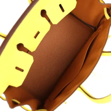 HERMÈS Hermes Special Order (HSS) Birkin 25 Limoncello Verso Togo Rose Gold Hardware | Thumbnail 8 HERMÈS Hermes Special Order (HSS) Birkin 25 Limoncello Verso Togo Rose Gold Hardware | Thumbnail 8