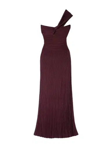 Gabriela Hearst Altura One-shoulder Cutout Ribbed Silk-jersey Maxi Dress | Thumbnail 1 Gabriela Hearst Altura One-shoulder Cutout Ribbed Silk-jersey Maxi Dress | Thumbnail 1