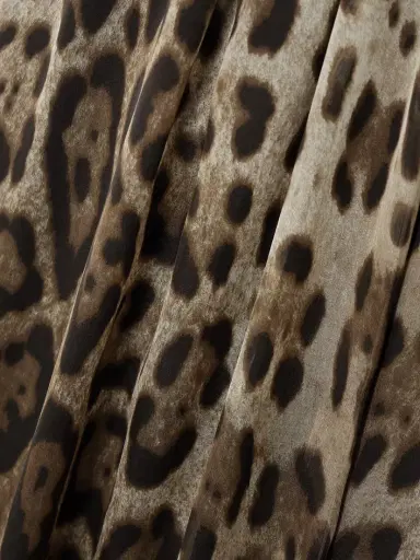 Dolce & Gabbana Scarf-detailed Smocked Leopard-print Silk-chiffon Gown | Thumbnail 5 Dolce & Gabbana Scarf-detailed Smocked Leopard-print Silk-chiffon Gown | Thumbnail 5