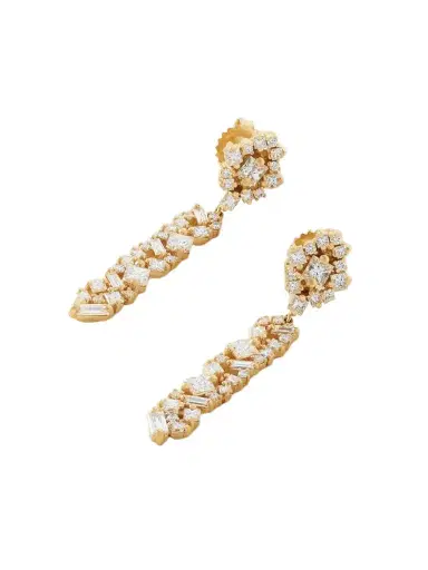 Suzanne Kalan La Fantasie 18-karat Gold Diamond Earrings | Thumbnail 1 Suzanne Kalan La Fantasie 18-karat Gold Diamond Earrings | Thumbnail 1