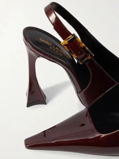Saint Laurent Dune Patent-leather Slingback Pumps | Thumbnail 4 Saint Laurent Dune Patent-leather Slingback Pumps | Thumbnail 4