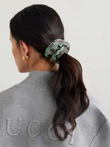 Gucci Crystal-embellished Canvas-jacquard Scrunchie | Thumbnail 2 Gucci Crystal-embellished Canvas-jacquard Scrunchie | Thumbnail 2