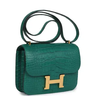 HERMÈS Hermes Constance 18 Malachite Matte Alligator Mississippiensis Gold Hardware | Thumbnail 2 HERMÈS Hermes Constance 18 Malachite Matte Alligator Mississippiensis Gold Hardware | Thumbnail 2