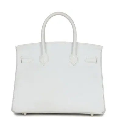 HERMÈS Pre-owned Hermes Birkin 30 White Epsom Palladium Hardware | Thumbnail 4 HERMÈS Pre-owned Hermes Birkin 30 White Epsom Palladium Hardware | Thumbnail 4