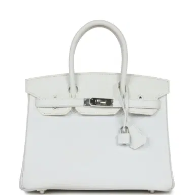 HERMÈS Pre-owned Hermes Birkin 30 White Epsom Palladium Hardware | Thumbnail 1 HERMÈS Pre-owned Hermes Birkin 30 White Epsom Palladium Hardware | Thumbnail 1