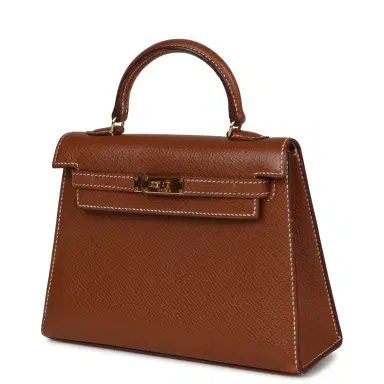 HERMÈS Vintage Hermes Micro Kelly 15 Sellier Gold Courchevel Gold Hardware | Thumbnail 3 HERMÈS Vintage Hermes Micro Kelly 15 Sellier Gold Courchevel Gold Hardware | Thumbnail 3