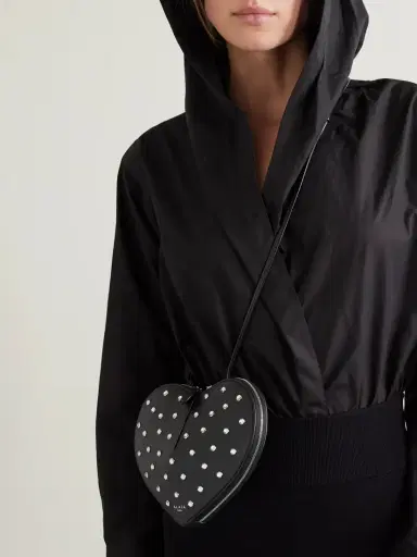 Alaïa Le Coeur Crystal-embellished Leather Shoulder Bag | Thumbnail 2 Alaïa Le Coeur Crystal-embellished Leather Shoulder Bag | Thumbnail 2