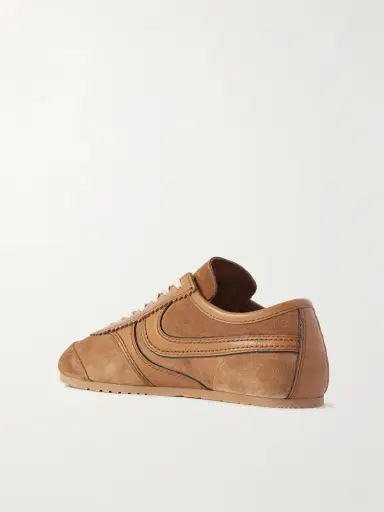 Dries Van Noten Leather-trimmed Suede Sneakers | Thumbnail 3 Dries Van Noten Leather-trimmed Suede Sneakers | Thumbnail 3