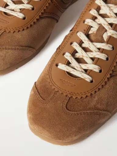 Dries Van Noten Leather-trimmed Suede Sneakers | Thumbnail 4 Dries Van Noten Leather-trimmed Suede Sneakers | Thumbnail 4