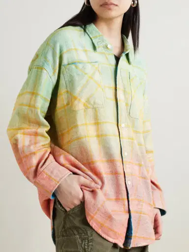 R13 Dégradé Checked Cotton-flannel Shirt | Thumbnail 3 R13 Dégradé Checked Cotton-flannel Shirt | Thumbnail 3