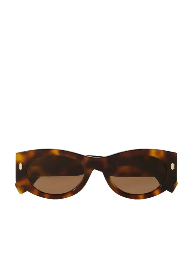 FENDI EYEWEAR Roma Oval-frame Tortoiseshell Acetate Sunglasses