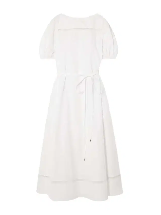 Belted Broderie Anglaise-trimmed Cotton-poplin Midi Dress