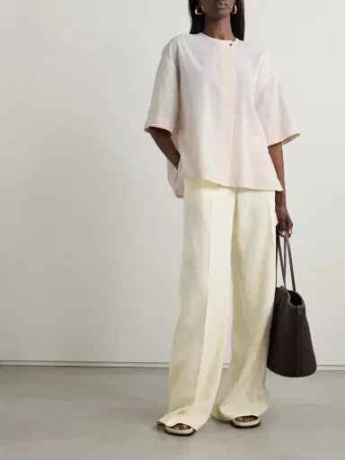 Loro Piana Checked Metallic Cotton-blend Voile Blouse | Thumbnail 2 Loro Piana Checked Metallic Cotton-blend Voile Blouse | Thumbnail 2