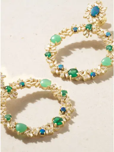 Suzanne Kalan 18-karat Gold Multi-stone Earrings | Thumbnail 4 Suzanne Kalan 18-karat Gold Multi-stone Earrings | Thumbnail 4