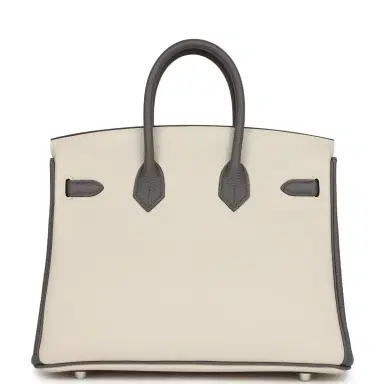 HERMÈS Hermes Special Order (HSS) Birkin 25 Beton and Etain Togo Brushed Palladium Hardware | Thumbnail 4 HERMÈS Hermes Special Order (HSS) Birkin 25 Beton and Etain Togo Brushed Palladium Hardware | Thumbnail 4