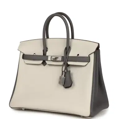 HERMÈS Hermes Special Order (HSS) Birkin 25 Beton and Etain Togo Brushed Palladium Hardware | Thumbnail 5 HERMÈS Hermes Special Order (HSS) Birkin 25 Beton and Etain Togo Brushed Palladium Hardware | Thumbnail 5