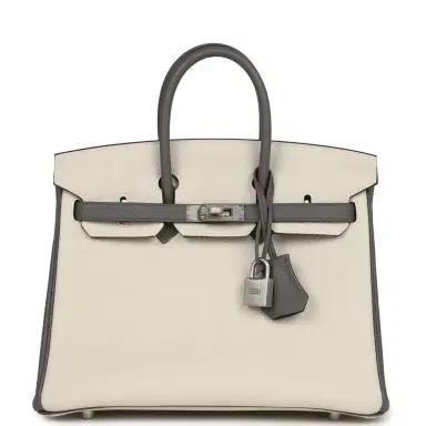 HERMÈS Hermes Special Order (HSS) Birkin 25 Beton and Etain Togo Brushed Palladium Hardware | Thumbnail 1 HERMÈS Hermes Special Order (HSS) Birkin 25 Beton and Etain Togo Brushed Palladium Hardware | Thumbnail 1