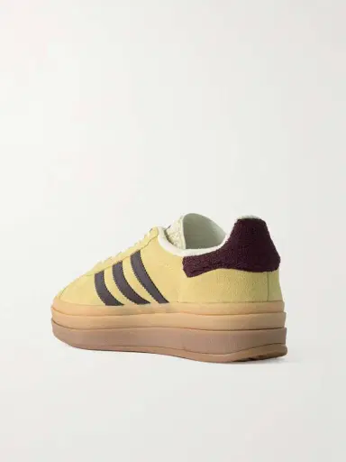 adidas Originals Gazelle Bold Leather-trimmed Suede Sneakers - UK 8.5 | Thumbnail 3 adidas Originals Gazelle Bold Leather-trimmed Suede Sneakers - UK 8.5 | Thumbnail 3