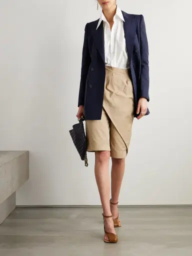 Dries Van Noten Double-breasted Twill Blazer | Thumbnail 2 Dries Van Noten Double-breasted Twill Blazer | Thumbnail 2