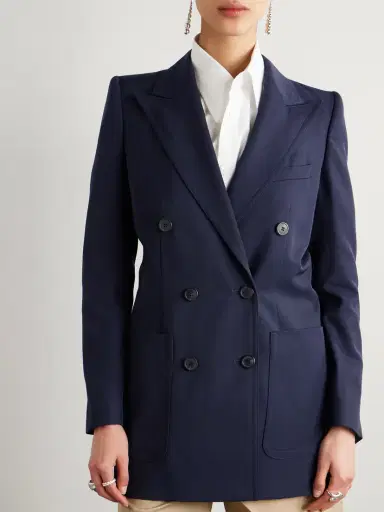 Dries Van Noten Double-breasted Twill Blazer | Thumbnail 3 Dries Van Noten Double-breasted Twill Blazer | Thumbnail 3
