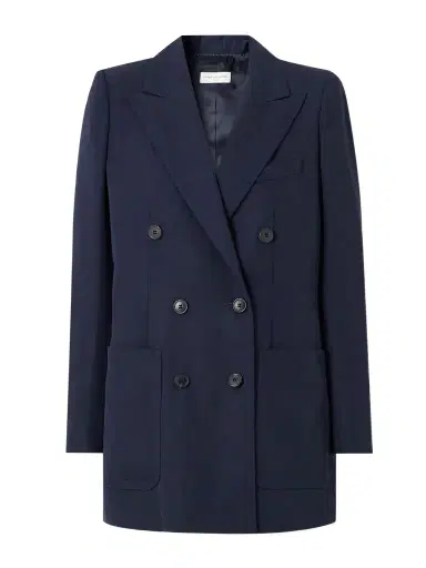 Dries Van Noten Double-breasted Twill Blazer | Thumbnail 1 Dries Van Noten Double-breasted Twill Blazer | Thumbnail 1