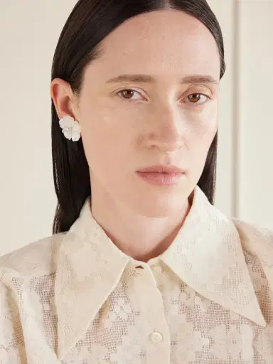 Jennifer Behr Zia Silver-tone Mother-of-pearl Earrings | Thumbnail 2 Jennifer Behr Zia Silver-tone Mother-of-pearl Earrings | Thumbnail 2