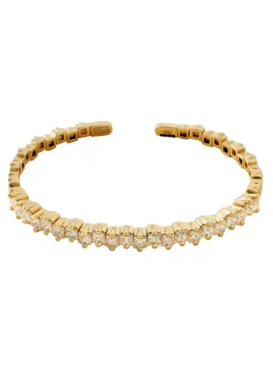 Suzanne Kalan 18-karat Gold Diamond Bangle | Thumbnail 1 Suzanne Kalan 18-karat Gold Diamond Bangle | Thumbnail 1