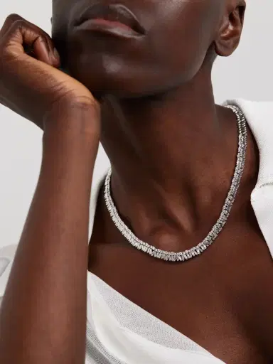 Suzanne Kalan 18-karat White Gold Diamond Tennis Necklace | Thumbnail 2 Suzanne Kalan 18-karat White Gold Diamond Tennis Necklace | Thumbnail 2