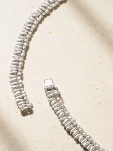 Suzanne Kalan 18-karat White Gold Diamond Tennis Necklace | Thumbnail 3 Suzanne Kalan 18-karat White Gold Diamond Tennis Necklace | Thumbnail 3