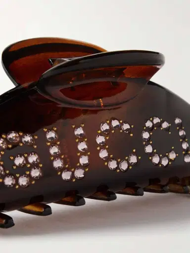 Gucci Crystal-embellished Resin Hair Clip | Thumbnail 3 Gucci Crystal-embellished Resin Hair Clip | Thumbnail 3