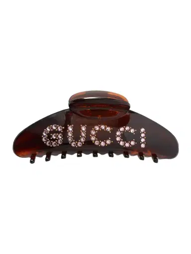 Gucci Crystal-embellished Resin Hair Clip | Thumbnail 1 Gucci Crystal-embellished Resin Hair Clip | Thumbnail 1