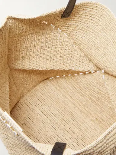 Loewe + Paula's Ibiza Puzzle Fold Medium Leather-trimmed Raffia Tote | Thumbnail 5 Loewe + Paula's Ibiza Puzzle Fold Medium Leather-trimmed Raffia Tote | Thumbnail 5