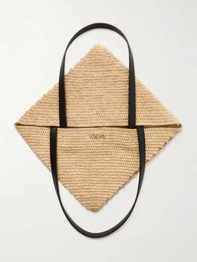 Loewe + Paula's Ibiza Puzzle Fold Medium Leather-trimmed Raffia Tote | Thumbnail 6 Loewe + Paula's Ibiza Puzzle Fold Medium Leather-trimmed Raffia Tote | Thumbnail 6