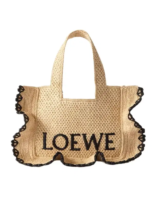 + Paula's Ibiza Small Ruffled Embroidered Raffia Tote