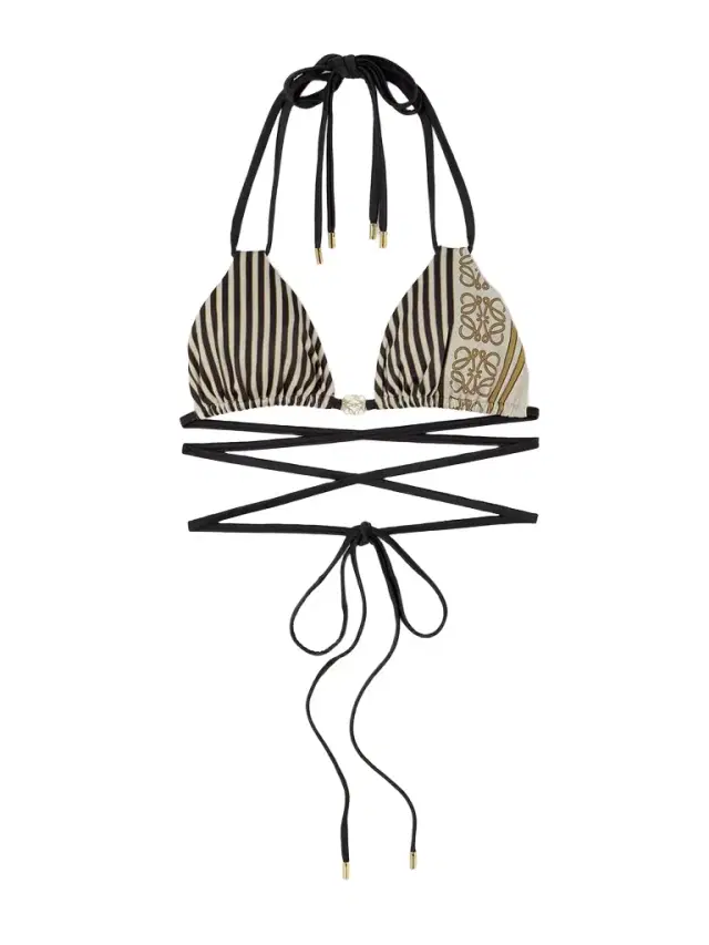 + Paula's Ibiza Embellished Printed Triangle Bikini Top