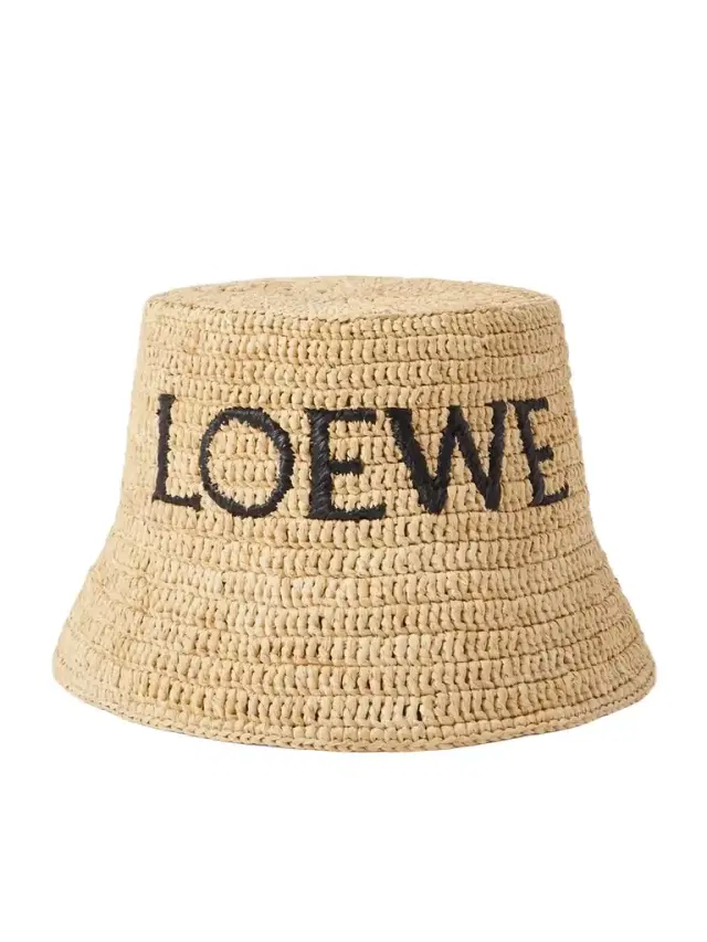 + Paula's Ibiza Logo-embroidered Raffia-blend Bucket Hat