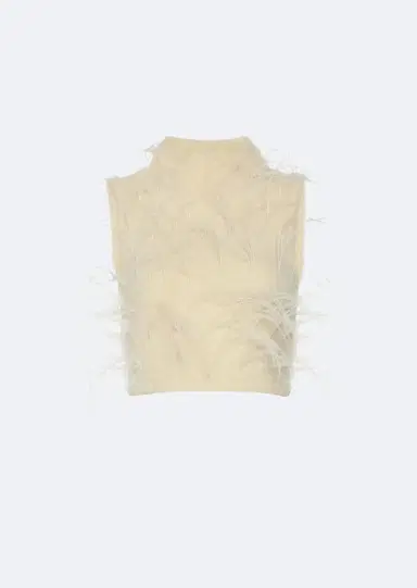 LAPOINTE Knit Tank With Feathers | Thumbnail 4 LAPOINTE Knit Tank With Feathers | Thumbnail 4